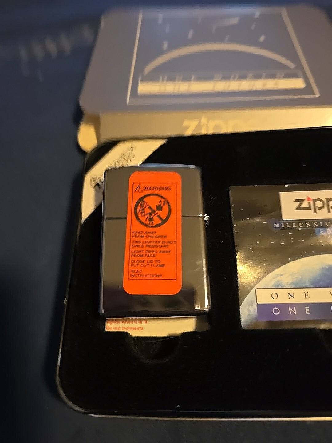1999 Millennium Edition "One World...One Future" Zippo Lighter MINT, Unfired (B)