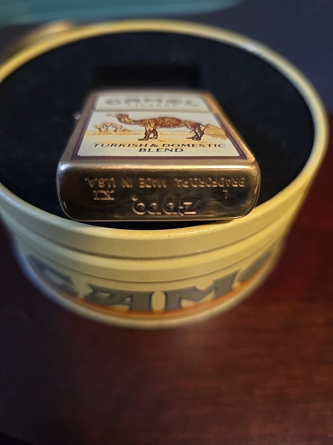 ZIPPO 1995 CAMEL FILTER TURKISH & DOMESTIC BLEND BRASS LIGHTER 23M