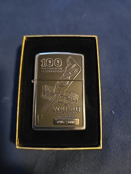 2003 Limited Edition Wright Brothers 100th Anniversary Zippo Lighter 0115/7500