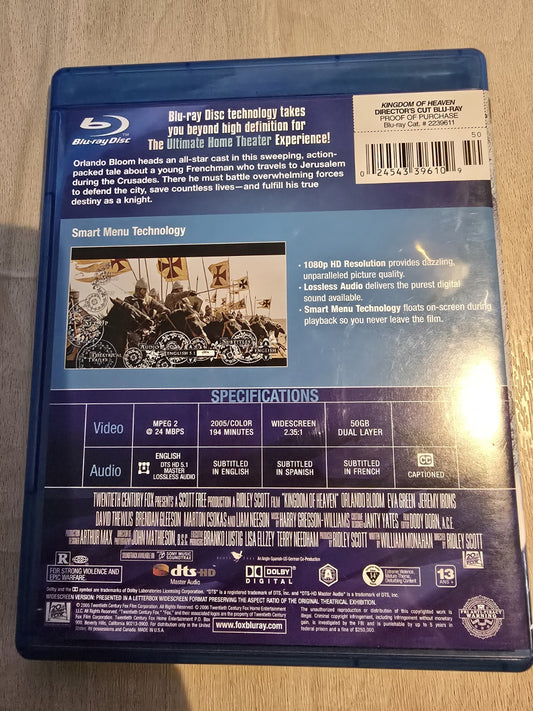 Kingdom of Heaven (2005) (Blu-ray, 2005)