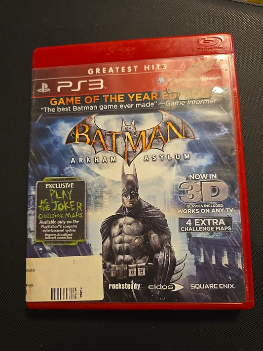 Batman: Arkham Asylum: Game of the Year PS3 Tested & Works