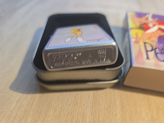 ZIPPO 2000 THE PETTY GIRL SHARPSHOOTER SATIN CHROME LIGHTER Unfired K152