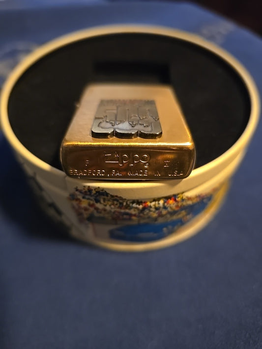 1994 Indianapolis 500 Brickyard 400 Brass Zippo Lighter New Sticker Unstruck