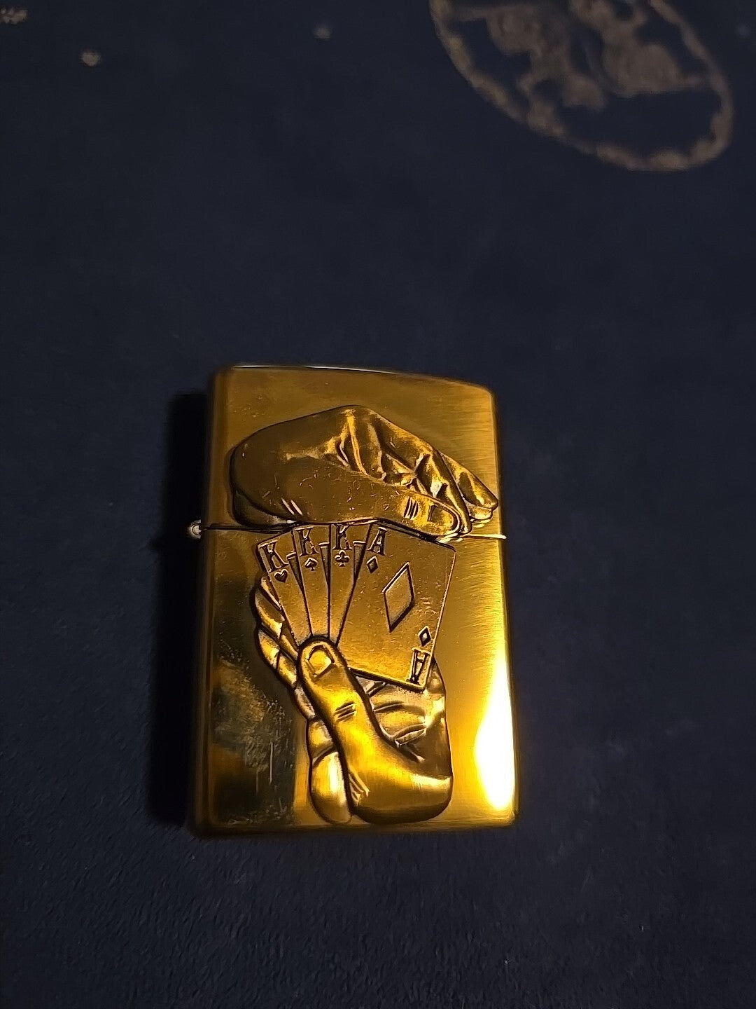 Zippo 2003 Solid Brass Lighter Barrett Smythe Full House