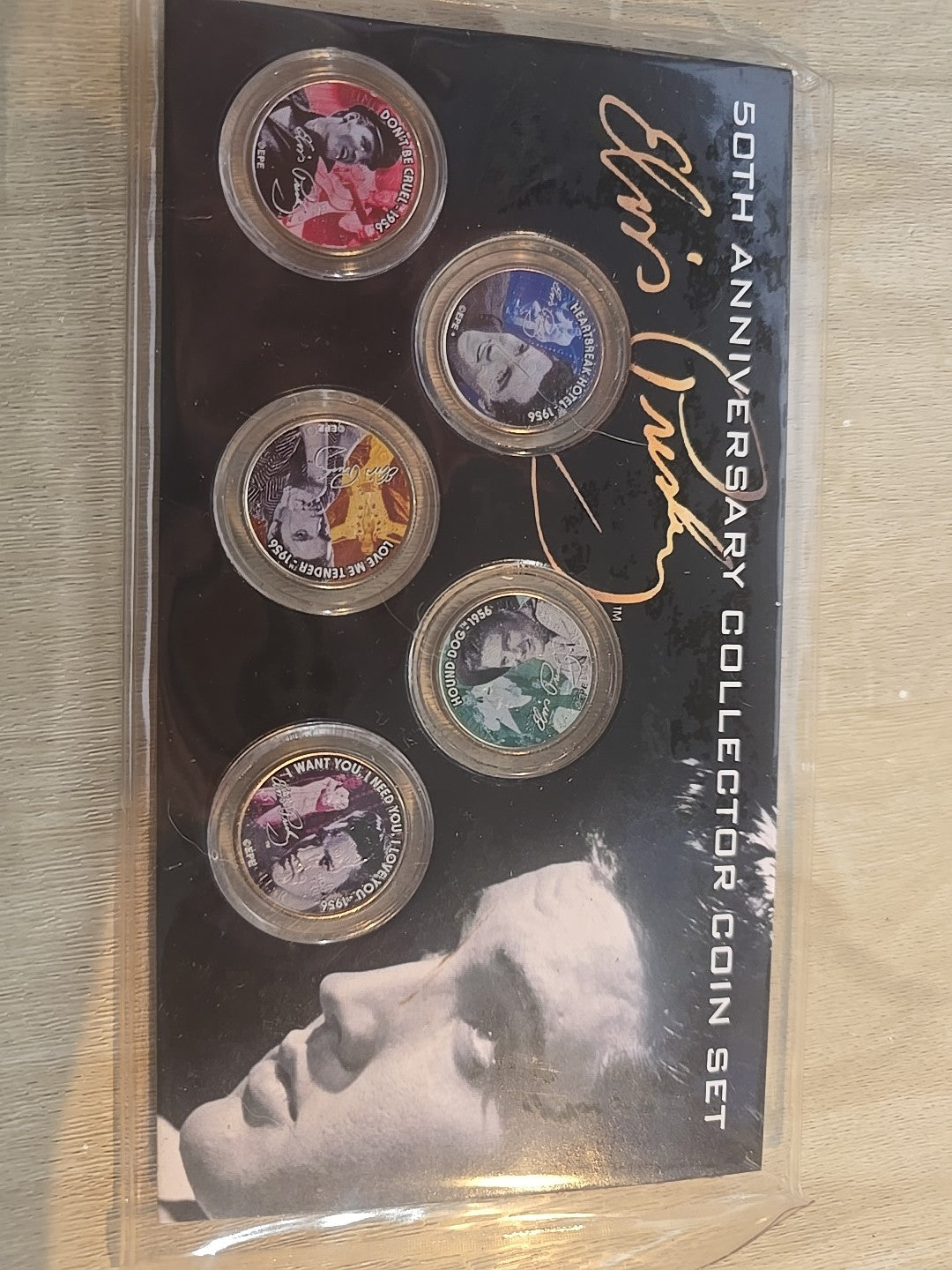 Elvis Presley 50th Anniversary Commemorative Collector Coin Set Morgan Mint NEW