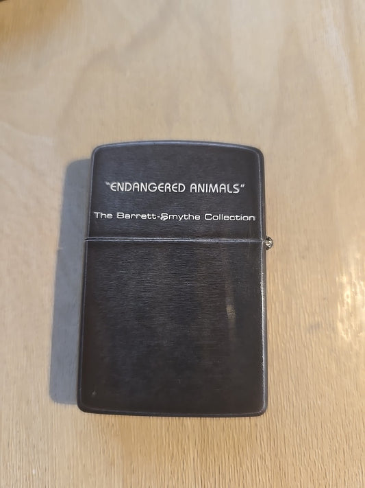 1993 Vintage Zippo Lighter Barrett Smythe RHINO Endangered Animals Rhino