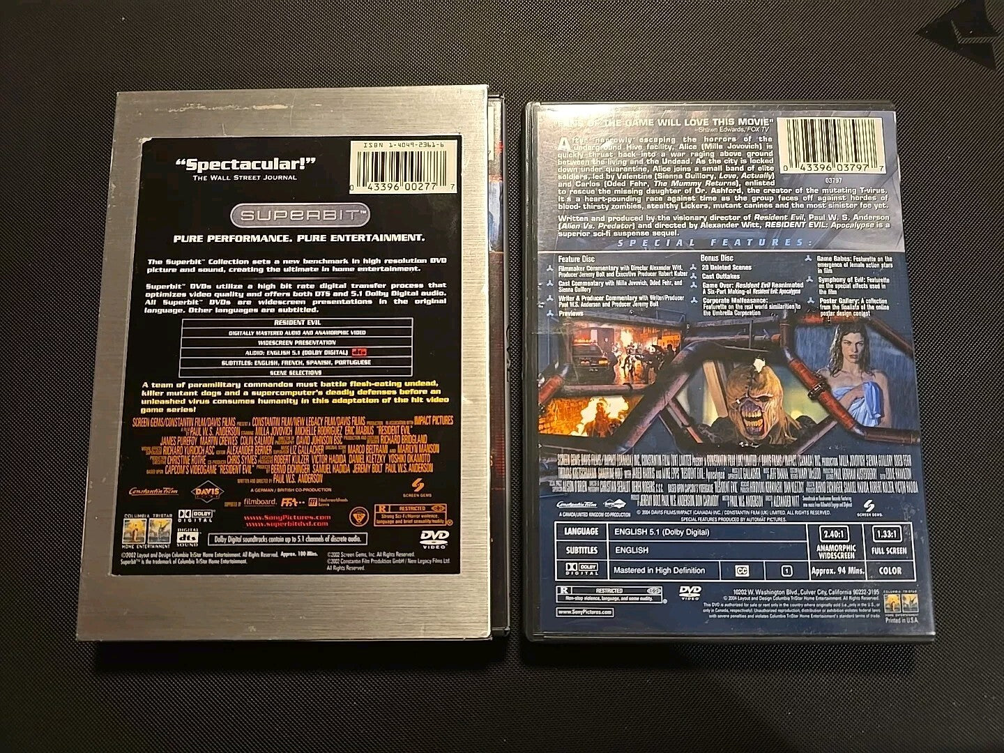 Resident Evil & RE Apocalypse (DVD Bundle)(Superbit)