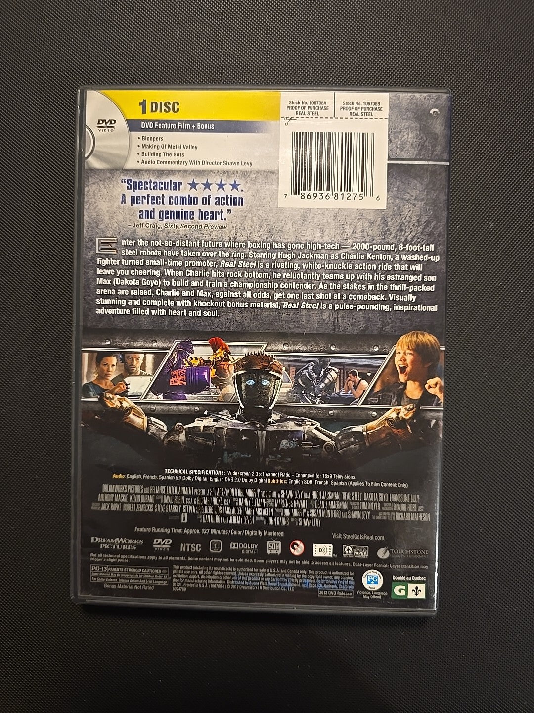 Real Steel (DVD, 2011)