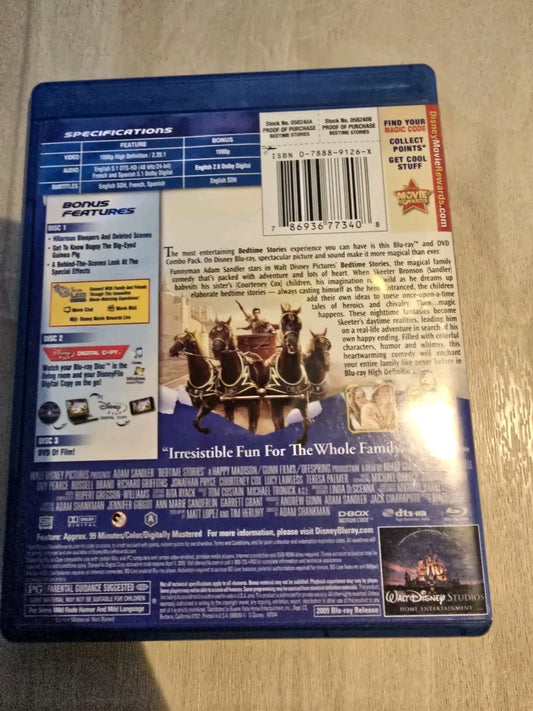 Bedtime Stories (Blu-ray Disc, 2009, 3-Disc Set)