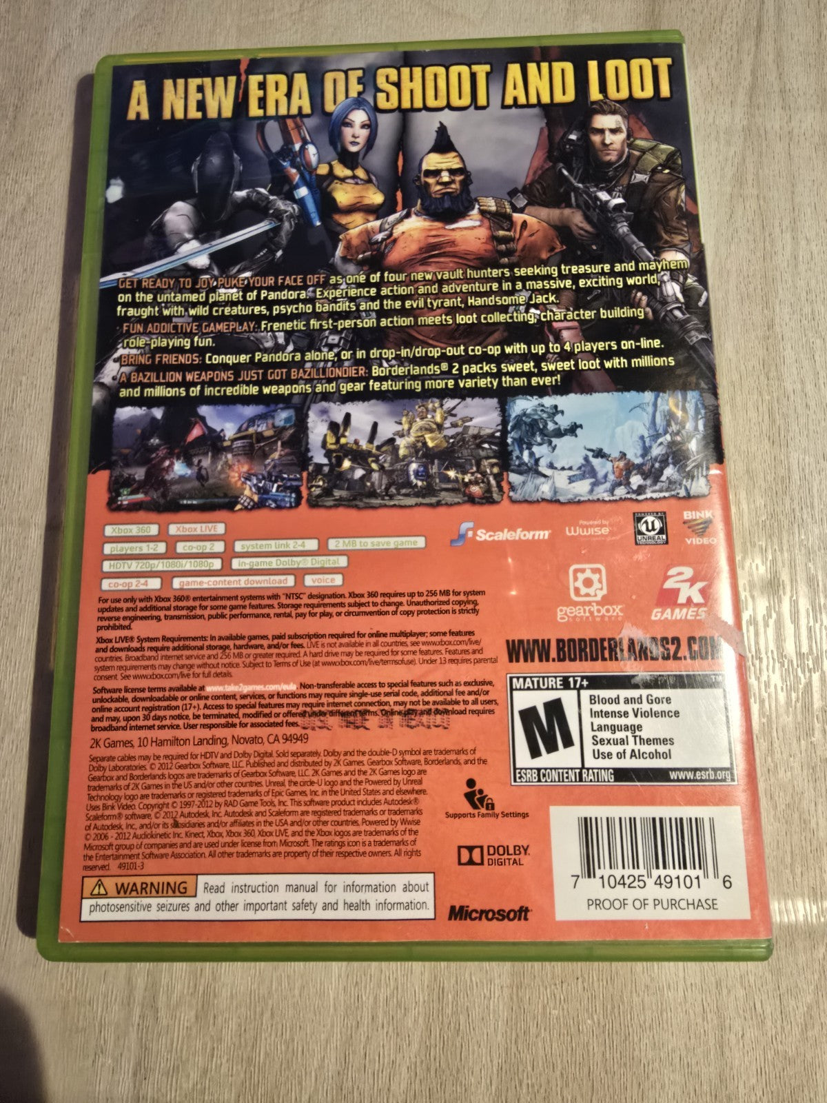 Borderlands 2 Xbox 360 Tested & Works