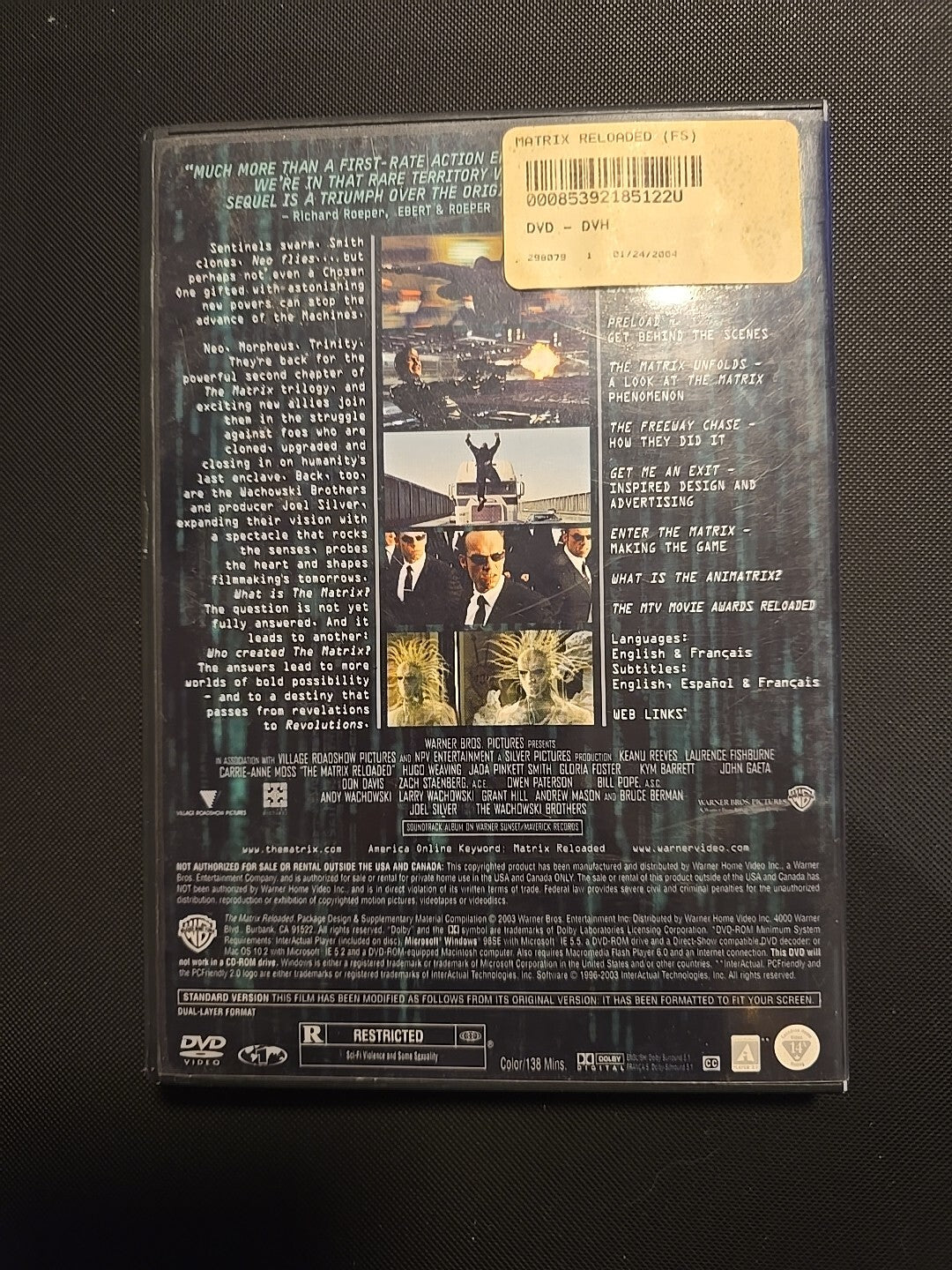 The Matrix Reloaded (DVD, 2003)
