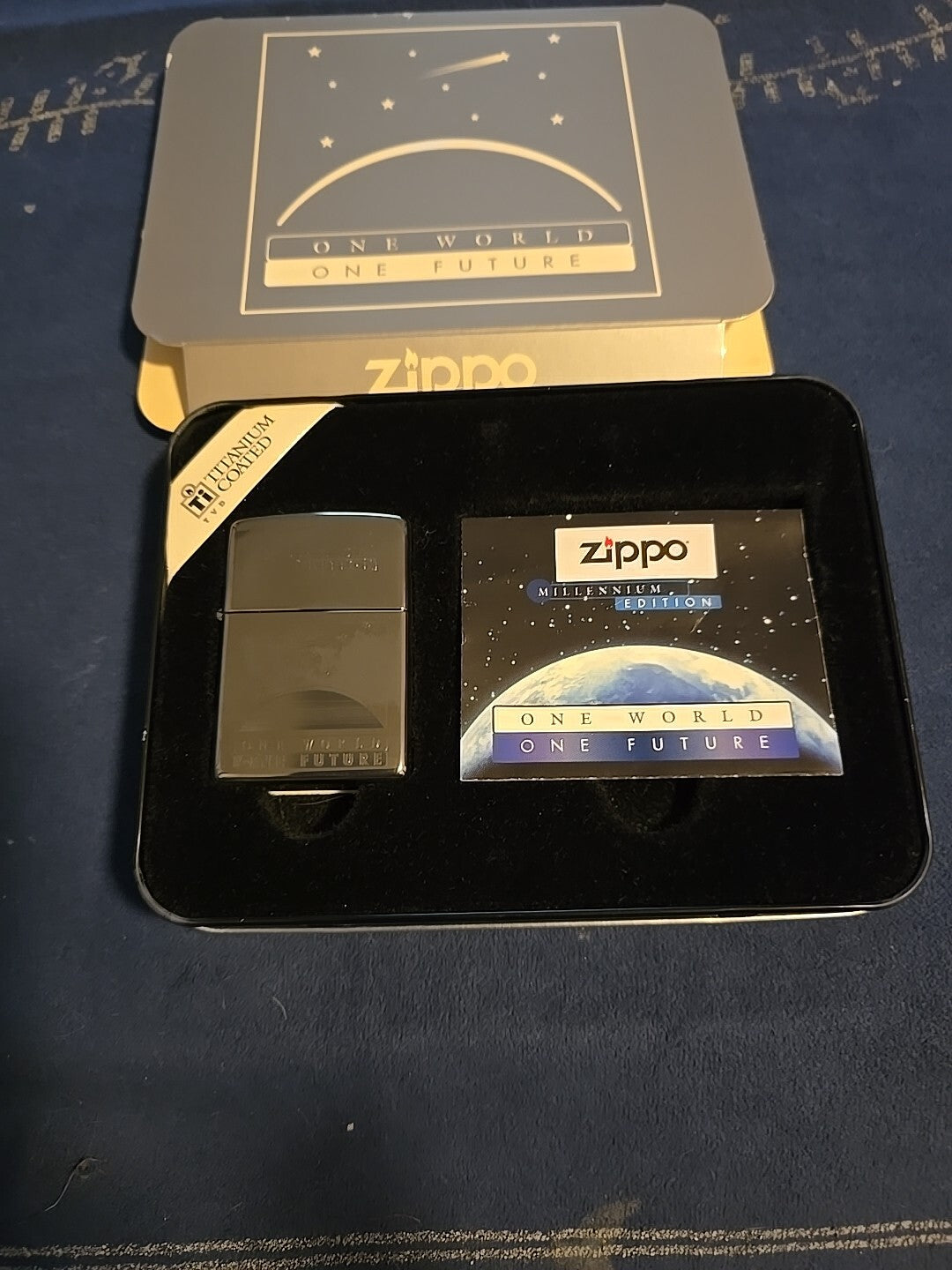 1999 Millennium Edition "One World...One Future" Zippo Lighter MINT, Unfired (B)