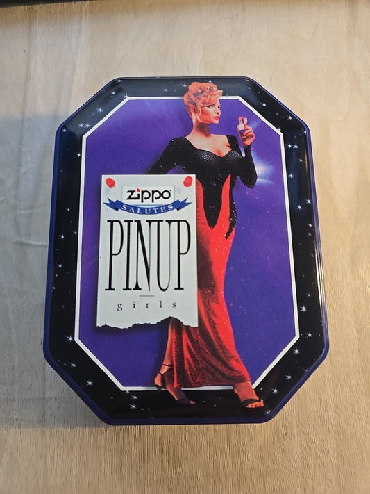 1996 Zippo Lighter Pinup Of The Year JOAN Zippo Salutes Pinup Girls NEW In Tin