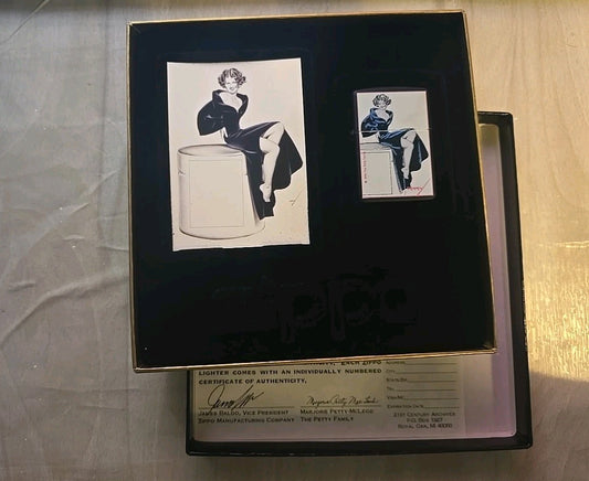 Zippo Lighter Collectible Gift Set The Petty Girl Classic Pinup Art Marjorie NEW