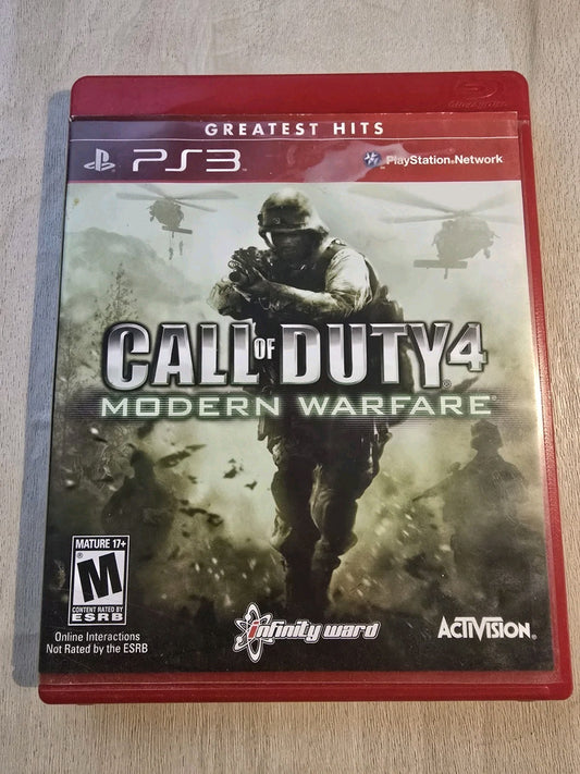 Call of Duty 4: Modern Warfare Greatest Hits PS3 Tested & Works