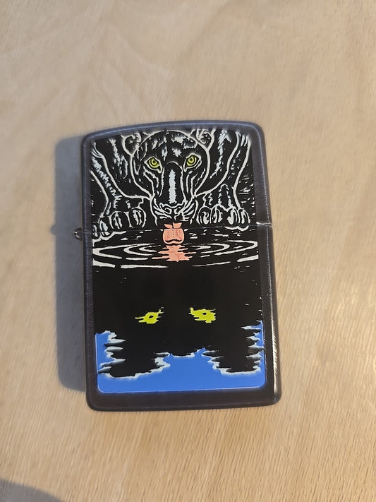 ZIPPO 1993 Barrett Smythe Endangered Animals Black Leopard Lighter Unfired