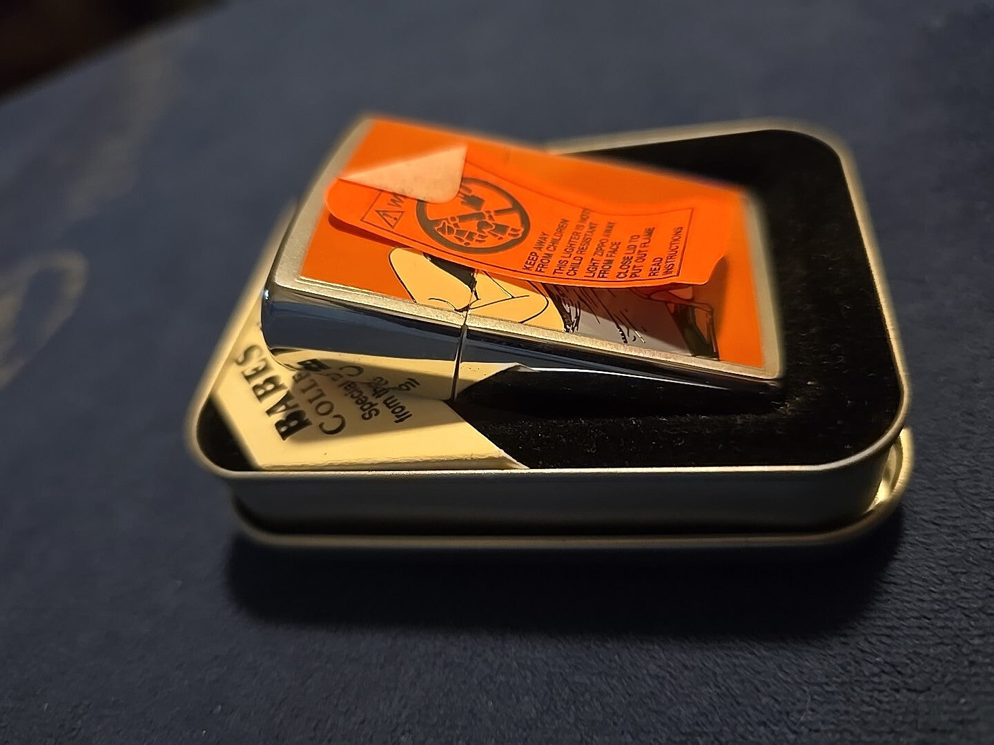 1999 Zippo Limited Edition Playboy "Babe in Chair" Babes Collection In Tin