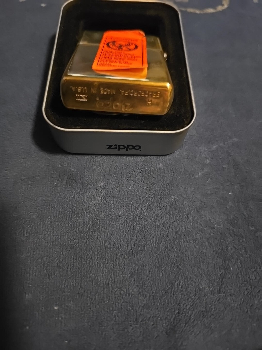 Zippo 2003 Solid Brass Lighter Barrett Smythe Full House