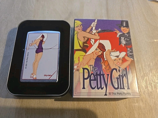 ZIPPO 2000 THE PETTY GIRL PRETTY IN PURPLE CHROME LIGHTER K153