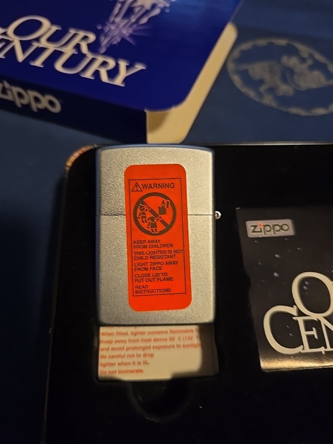 Vintage New Unfired ZIPPO 1999 OUR CENTURY LIGHTER 213F