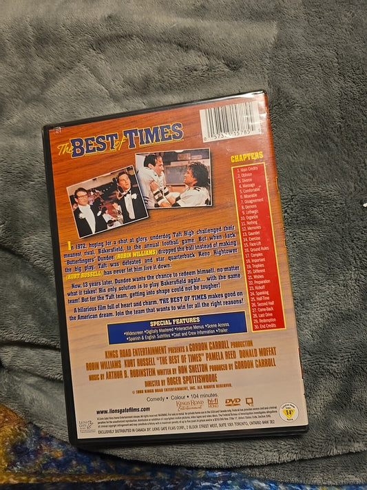 Best Of Times (DVD, 1986, Widescreen) Like New !   Robin Williams   Kurt Russell