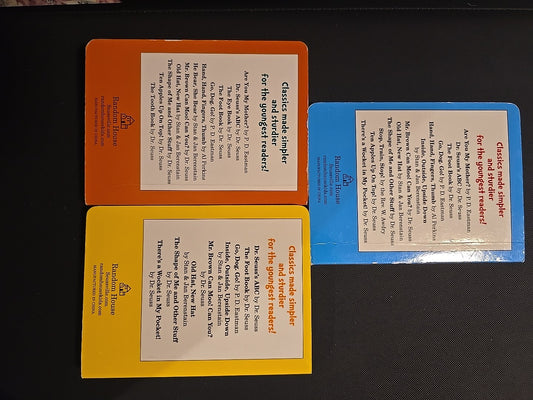 Dr Seuse 3 Bright & Early Board Book Lot