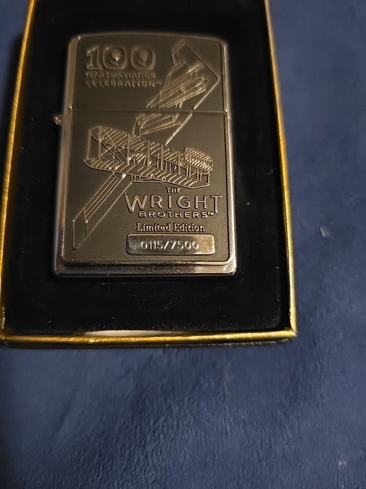 2003 Limited Edition Wright Brothers 100th Anniversary Zippo Lighter 0115/7500