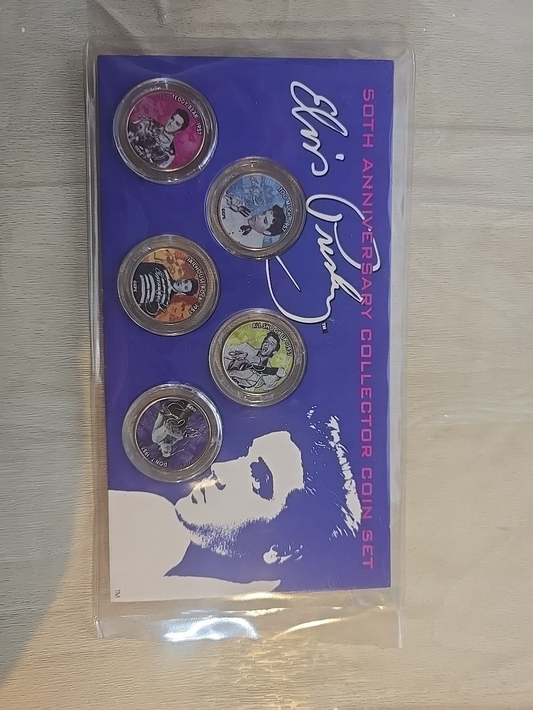 Elvis Presley 50th Anniversary Commemorative Collector Coin Set Morgan Mint NEW