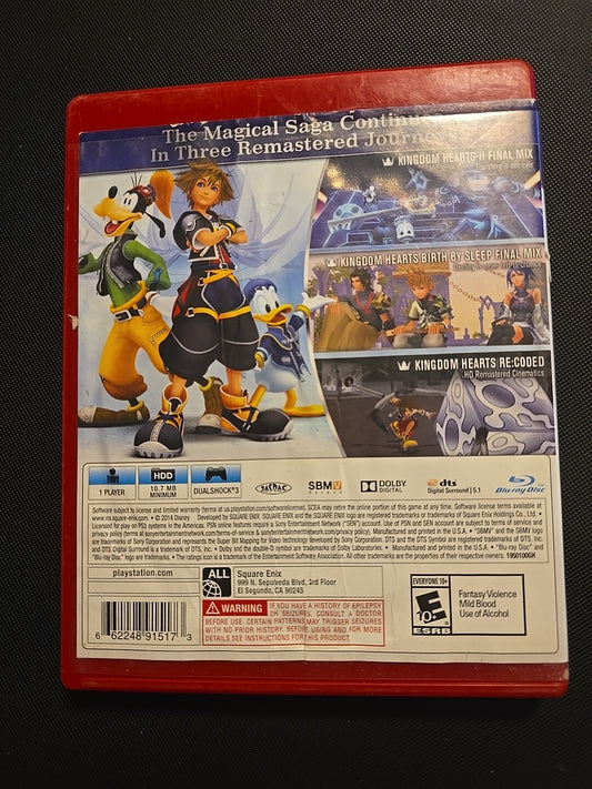 Kingdom Hearts HD 2.5 ReMIX PS3 Tested & Works