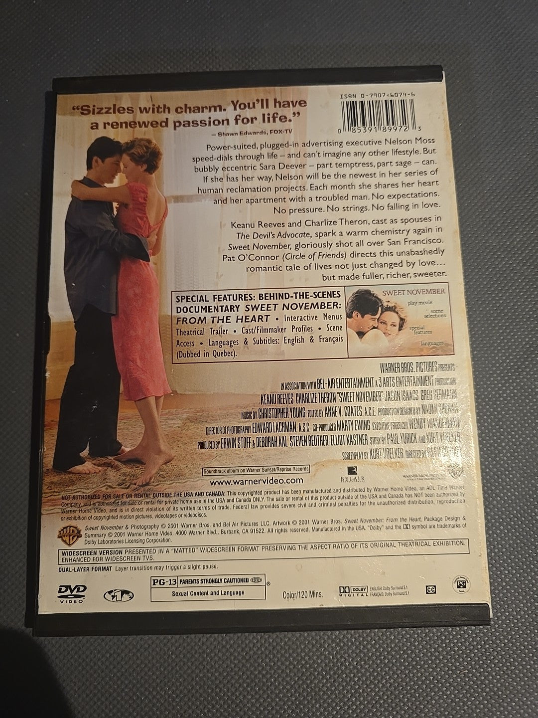 Sweet November (DVD, 2001)
