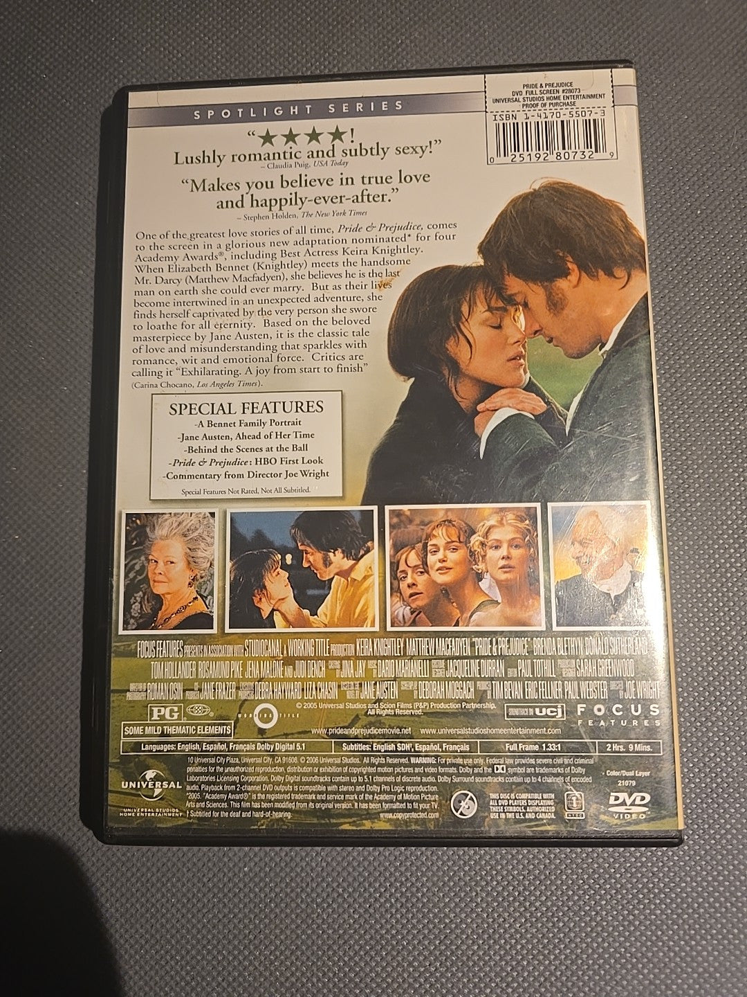 Pride & Prejudice (2005) (DVD, 2005)