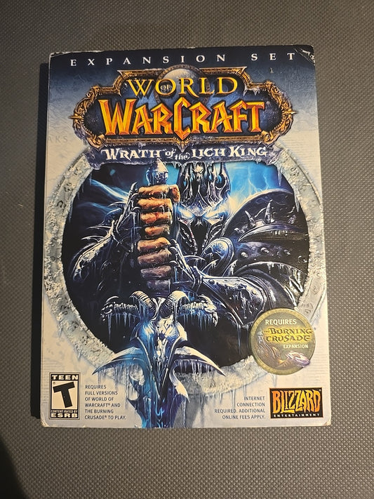 WORLD OF WARCRAFT WRATH OF THE LICH KING PC CD-ROM 2008 EXPANSION SET COMPLETE