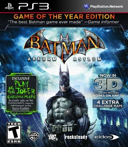 Batman: Arkham Asylum: Game of the Year PS3 Tested & Works