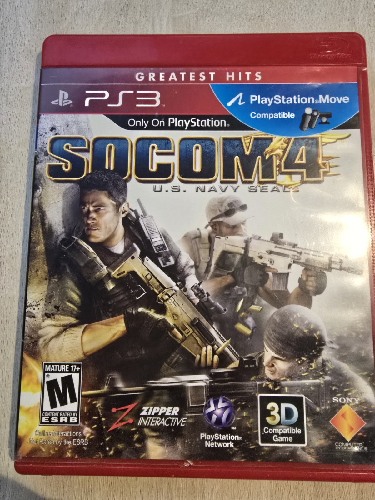 SOCOM 4: U.S. Navy SEALs GREATEST HITS PS3 Tested & Works