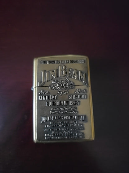 Vintage Jim Beam Brass Zippo Lighter Untested Never Used