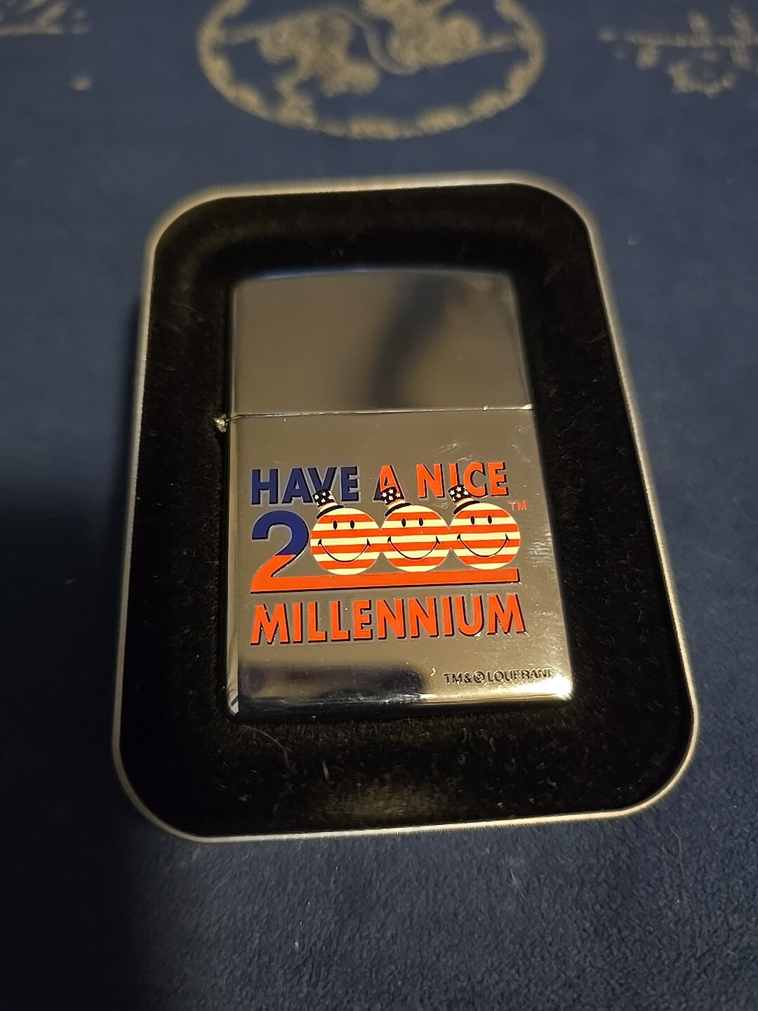 NEW In Tin! Happy Smiley Face Patriotic 2000Have A Nice Millennium ZIPPO Lighter