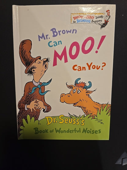 Dr Seuss's Book Lot MrBrown Can Moo, Go Dog Go, Theres No Place Like Spac3
