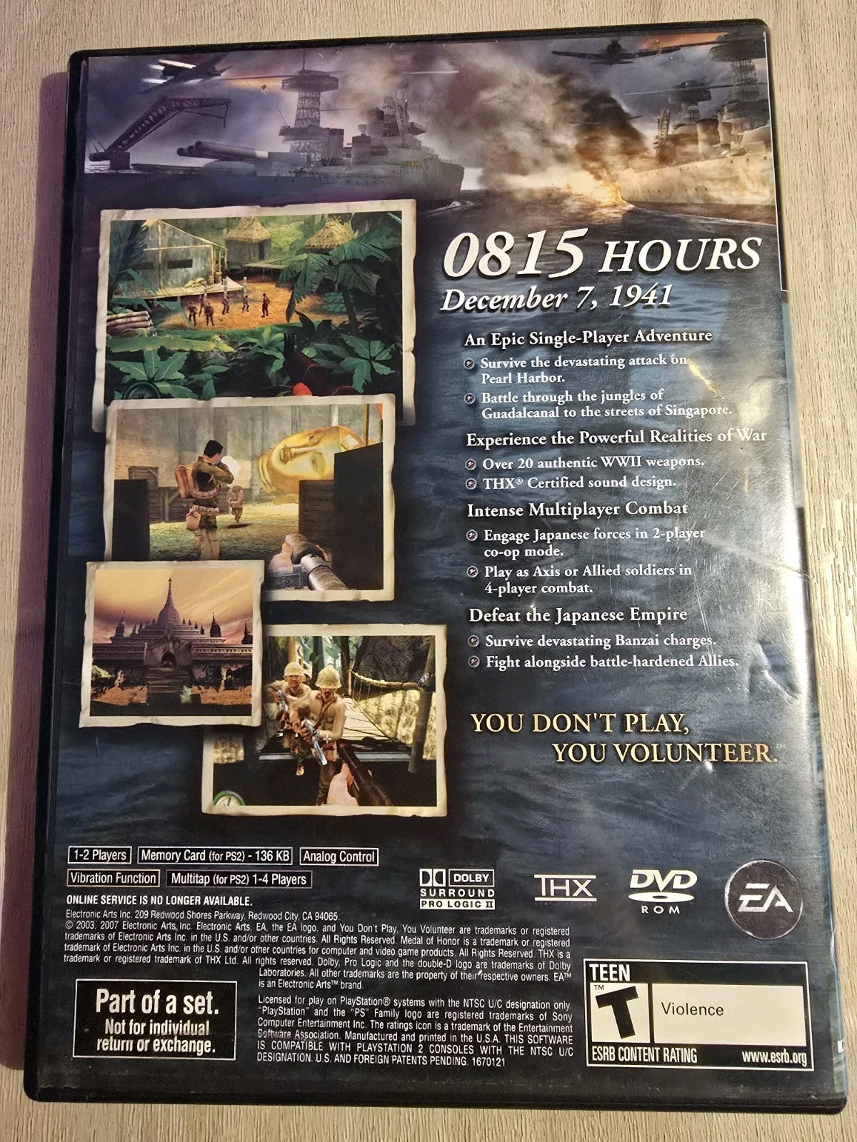 Medal of Honor: Rising Sun & Frontline PS2 Tested & Works