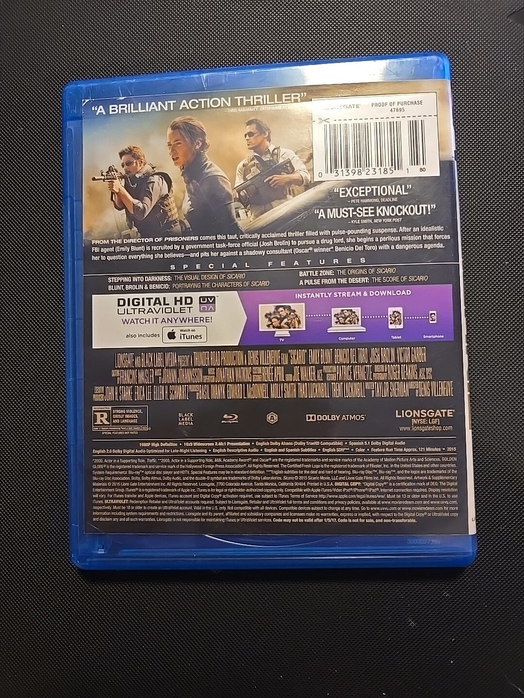 Sicario (Blu-ray, DVD)