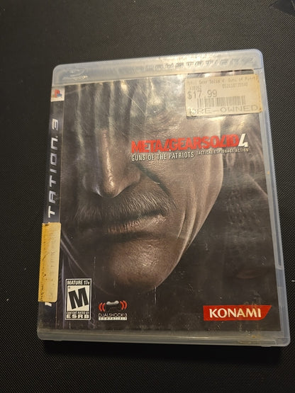 Metal Gear Solid 4: Guns of the Patriots PS3 Tested & Works
