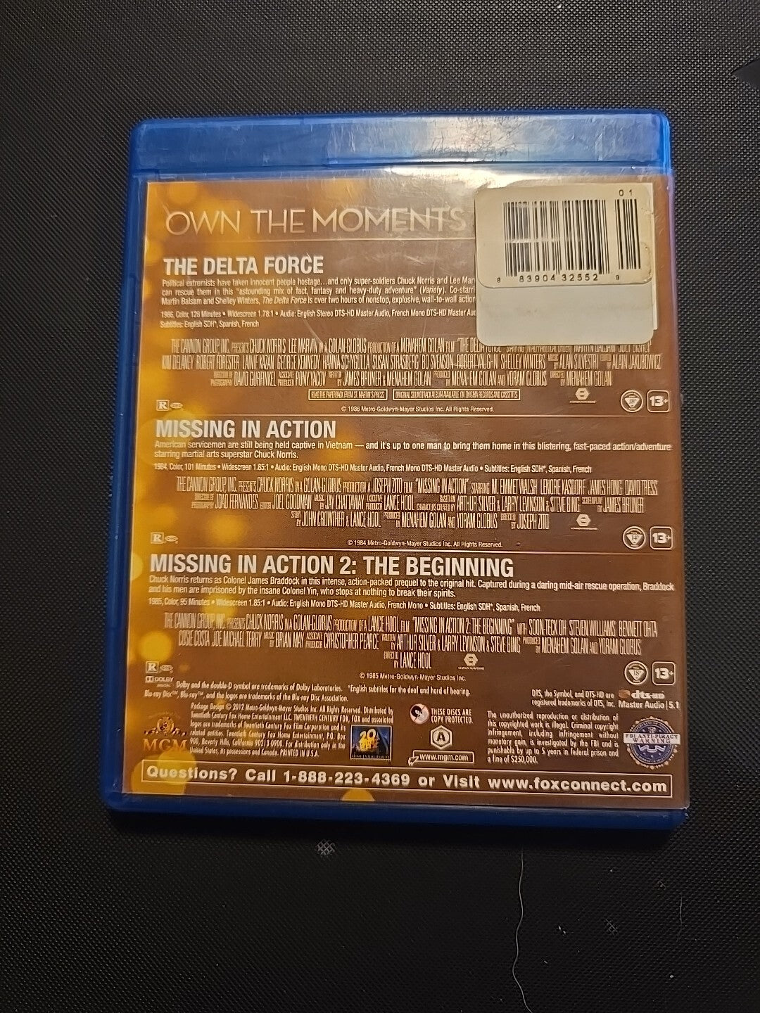 The Delta Force / Missing in Action / Missing in Action 2 (Blu-Ray, 3-Disc Set)