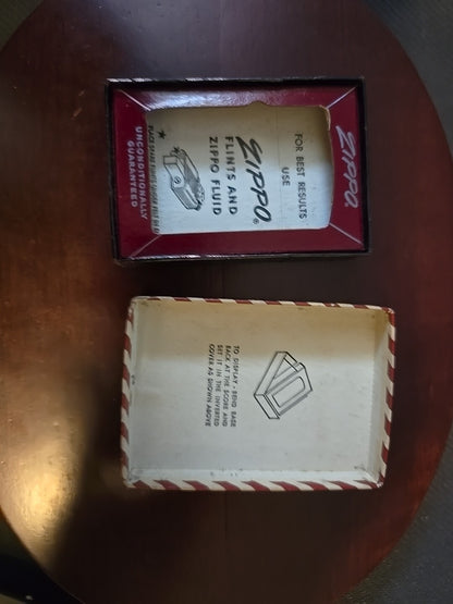 Solid Brass Commemorative Zippo 1932-1982 Vintage Never Lit W/ Vintage Box