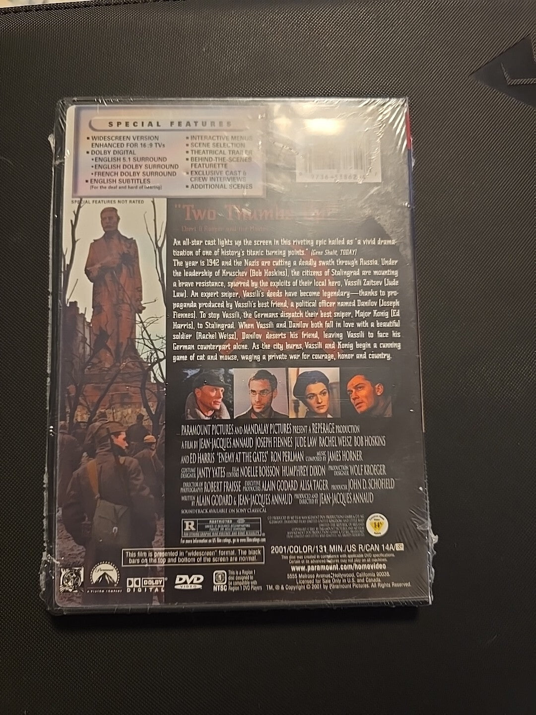 Enemy at the Gates (DVD, 2001)