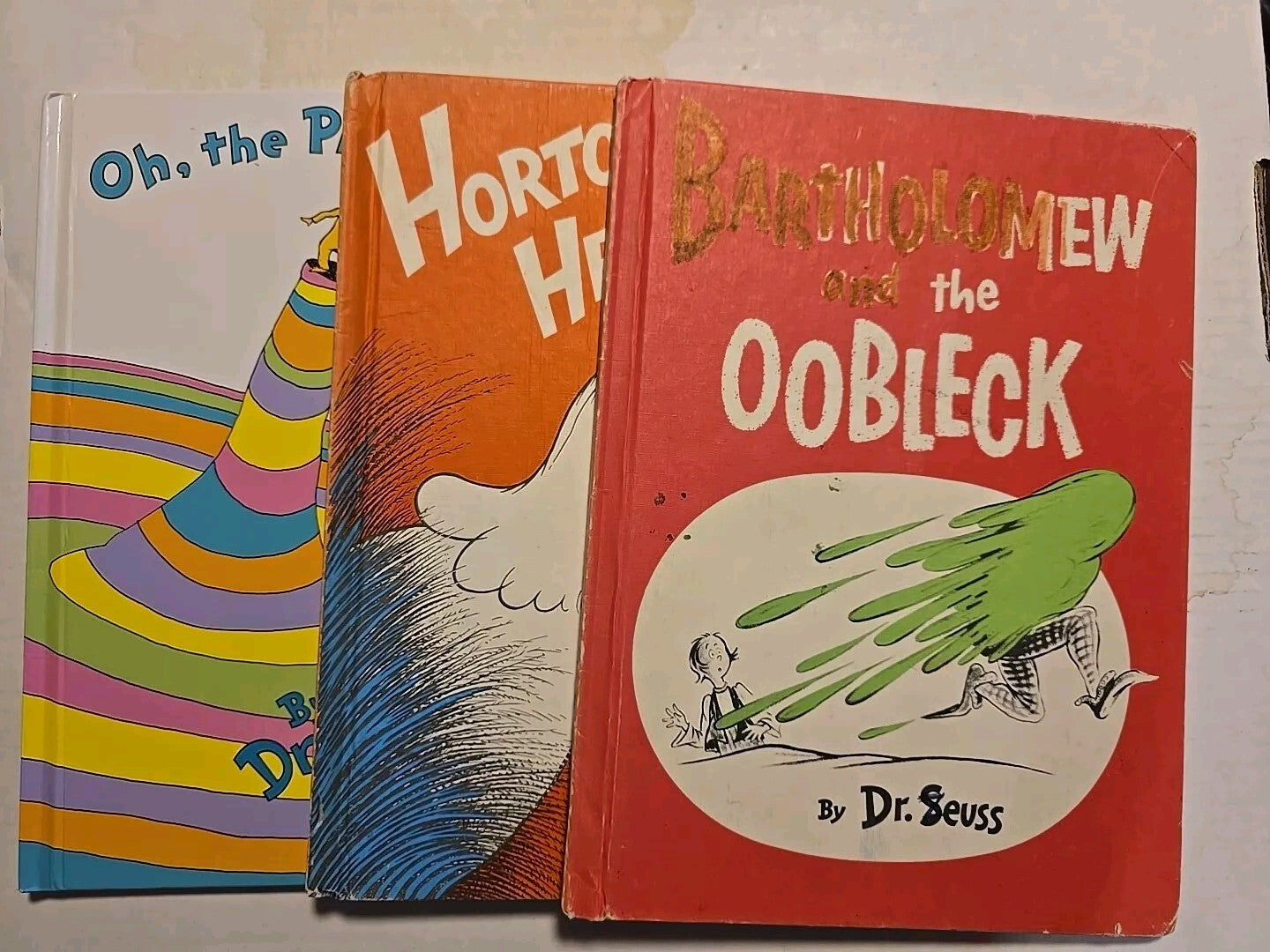 Dr Seuss 3 Book Lot Bartholomew, Horton Hears A Who!, Oh, The Places Youll Go!