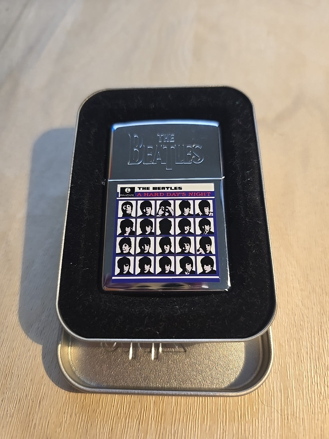Vintage 1997 The Beatles A Hard Days Night HP Chrome Zippo Lighter NEW Pristine