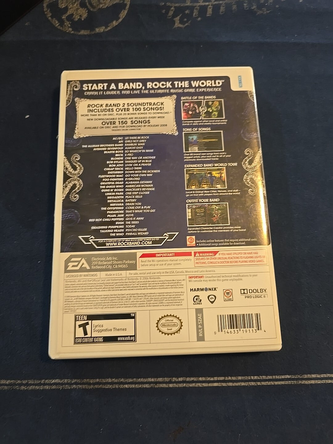 Rock Band 2 Nintendo Wii Tested & Works