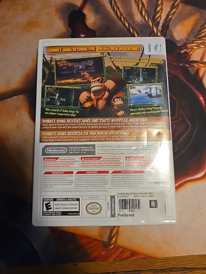 Donkey Kong Country Returns Nintendo Wii Tested & Works
