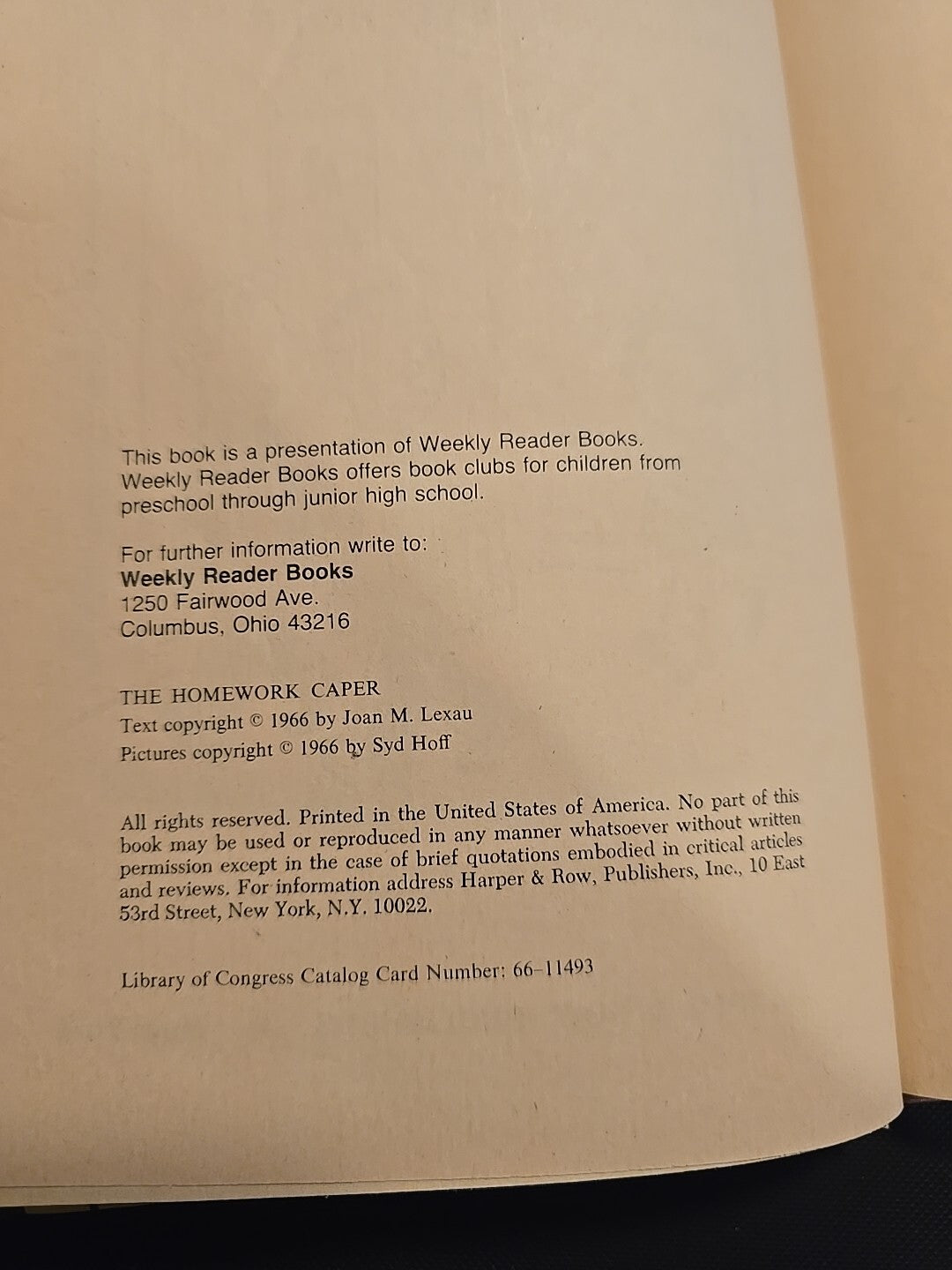Weekly Reader Book Lot The Homework Caper & Ootah's Lucky Day