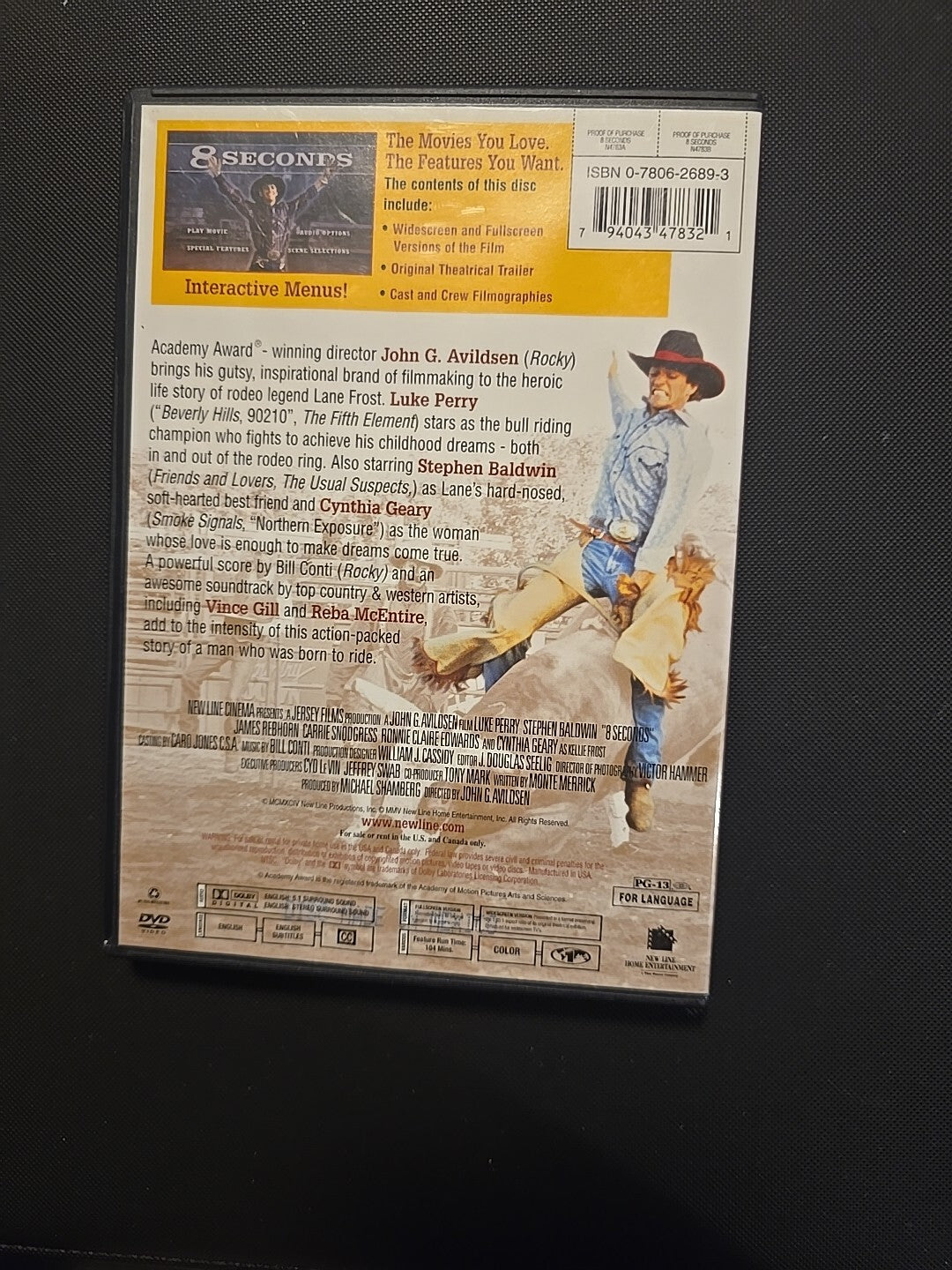 8 Seconds (DVD, 1994)