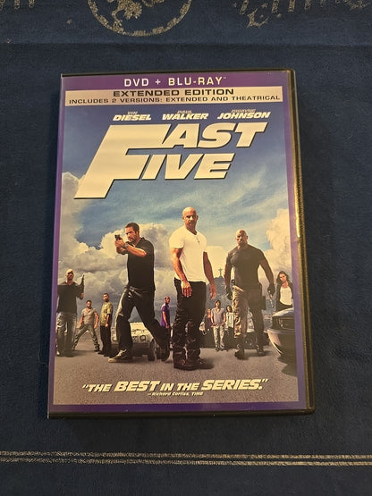 Fast Five (Blu-ray/DVD, 2011, 2-Disc Set, Rated/Unrated Includes Digital Copy...